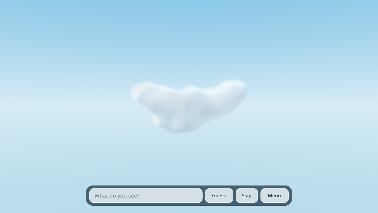 Guessing the shape shown by a cloud